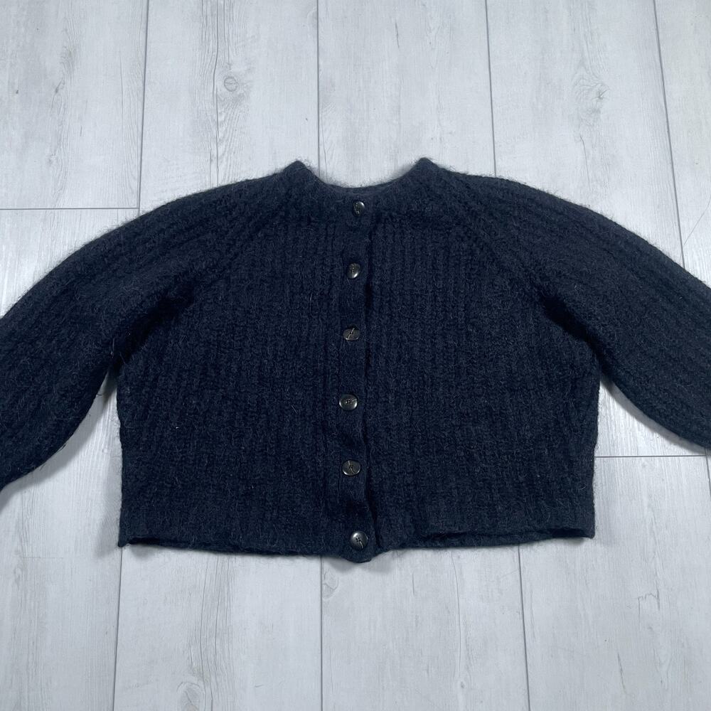 Sezane Black Cardigan Sweater